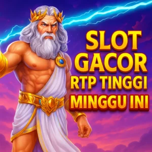 Ilustrasi slot gacor RTP tinggi dengan tema api kemenangan dan simbol scatter aktif di DELUNA4D